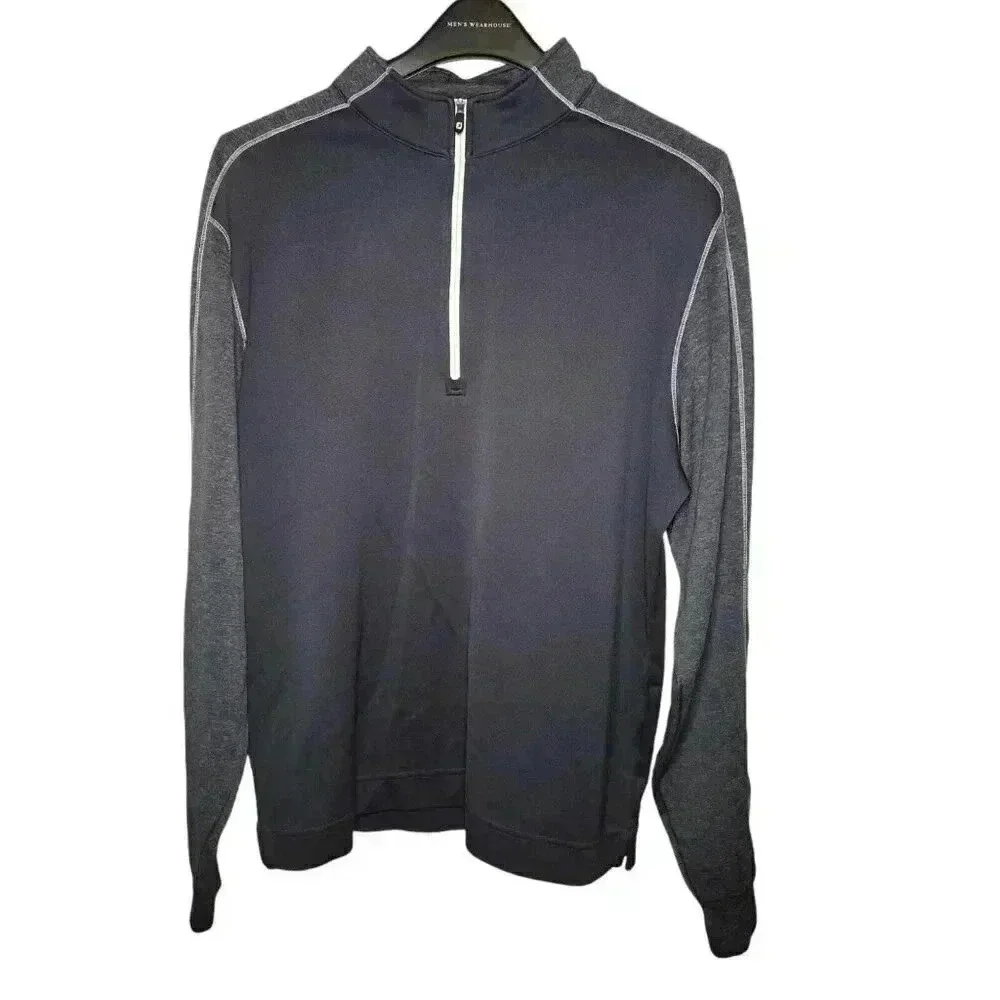 Foot Joy Pull Over Size L 1/4 Zip Blue Long sleeve Navy 2 tone